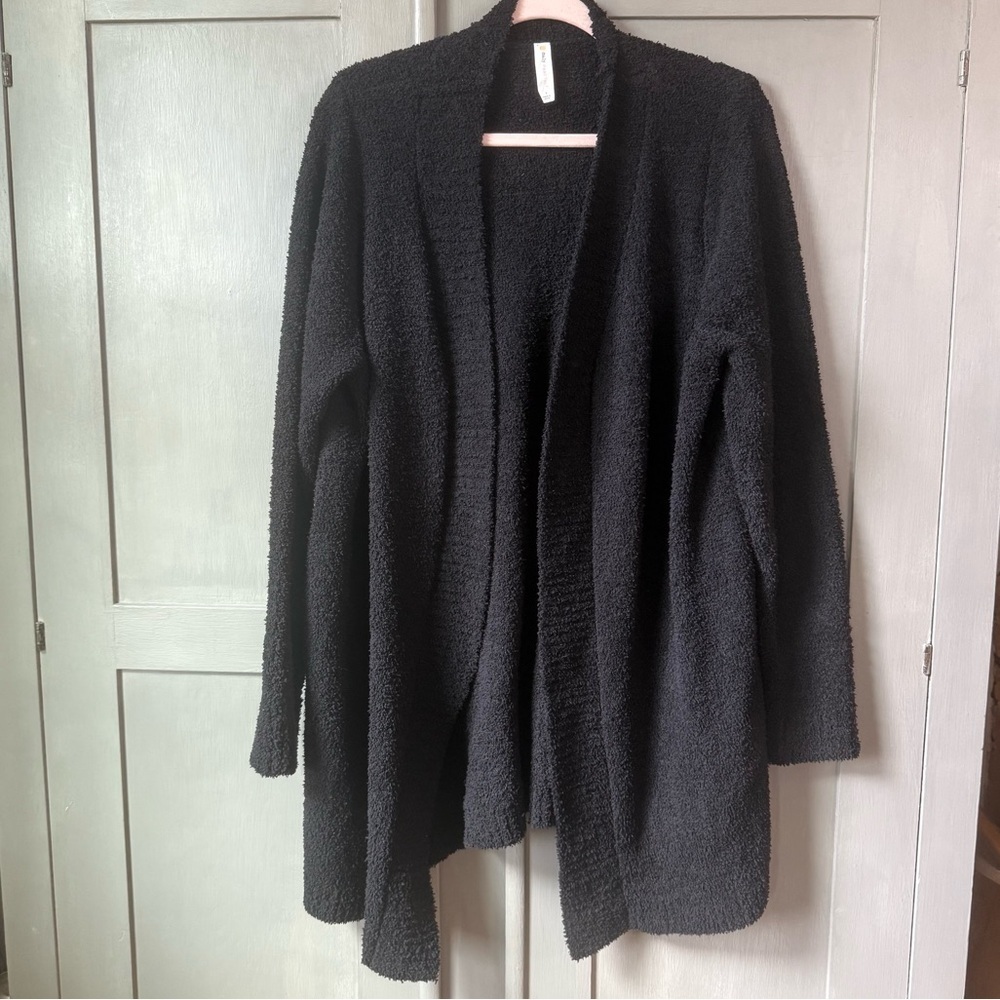 Anthropologie Daily Practice Black Open Front Snuggle‎ Cardigan Sweater Large
